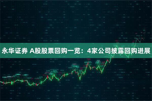 永华证券 A股股票回购一览：4家公司披露回购进展